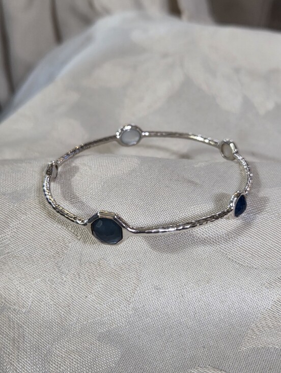 Ippolita Jewelry - Ippolita Rock Candy 5 Stone Bangle Bracelet, Quartz, MOP, SS